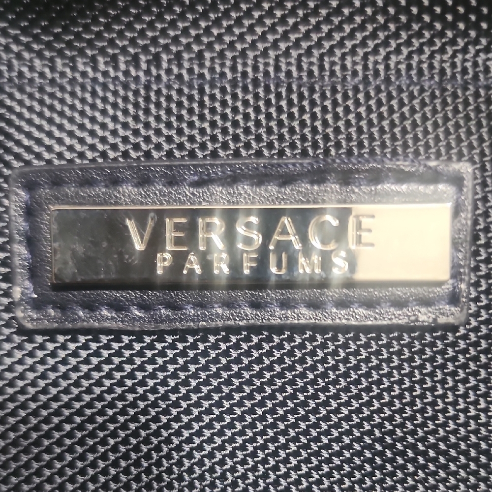 Versace Parfums Navy Textured Duffle Bag
